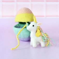 Felt Surprise Egg with Rainbow Unicorn Inside